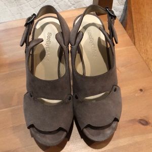 See by Chloe Tan Suede Wedge Sandals